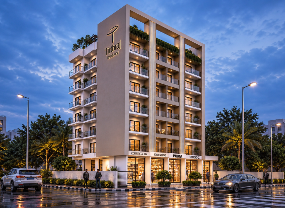 Tirthraj Residency Night View
